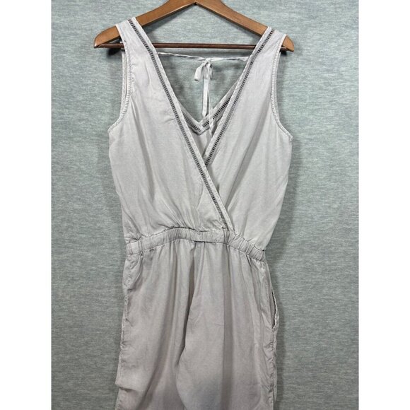 Anthropologie Cloth & Stone Womens XS‎ Light Gray Sleeveless Jumpsuit Romper - Picture 5 of 6